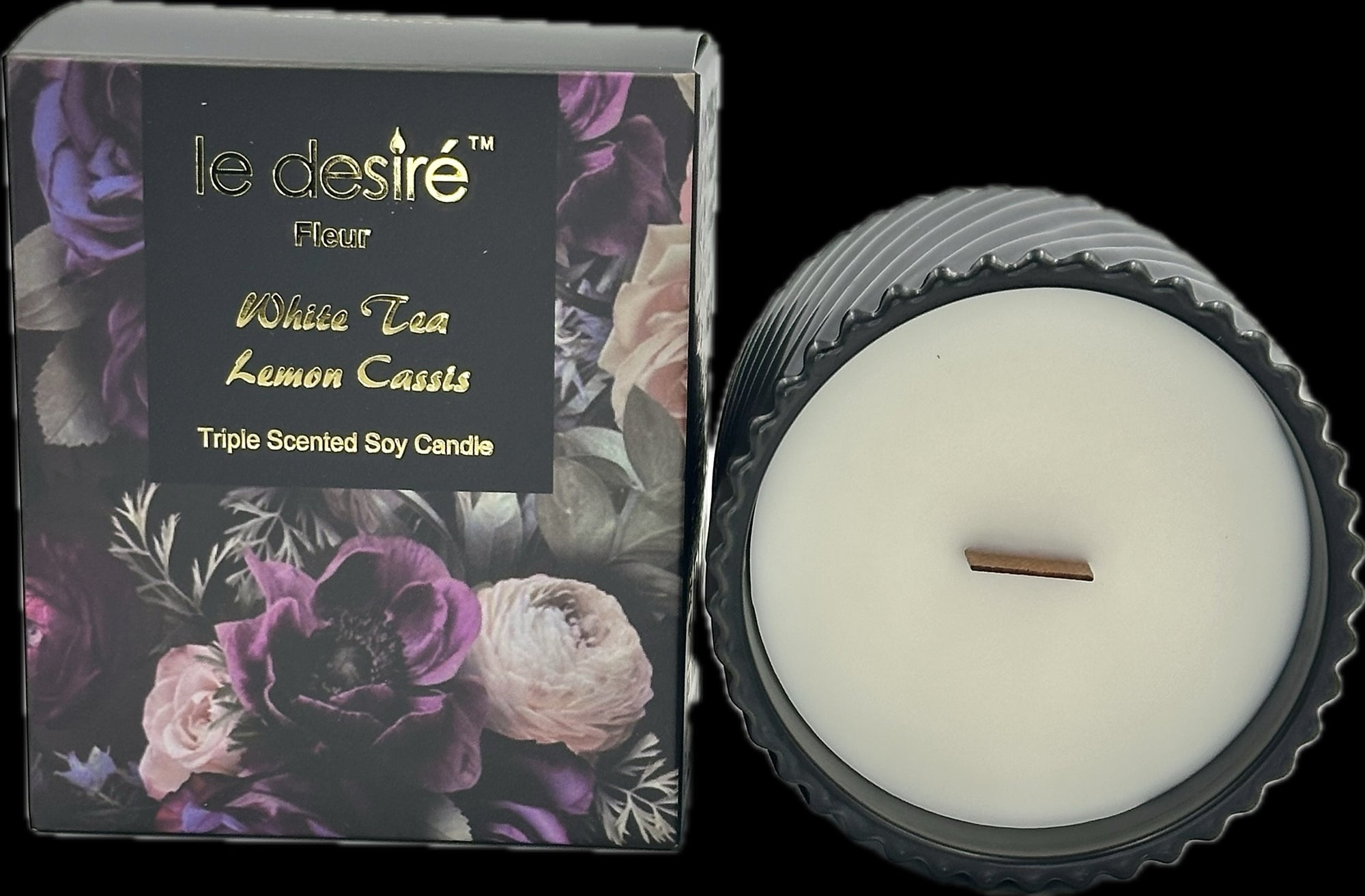 White Tea Lemon Cassis - Fleur Soy Candle