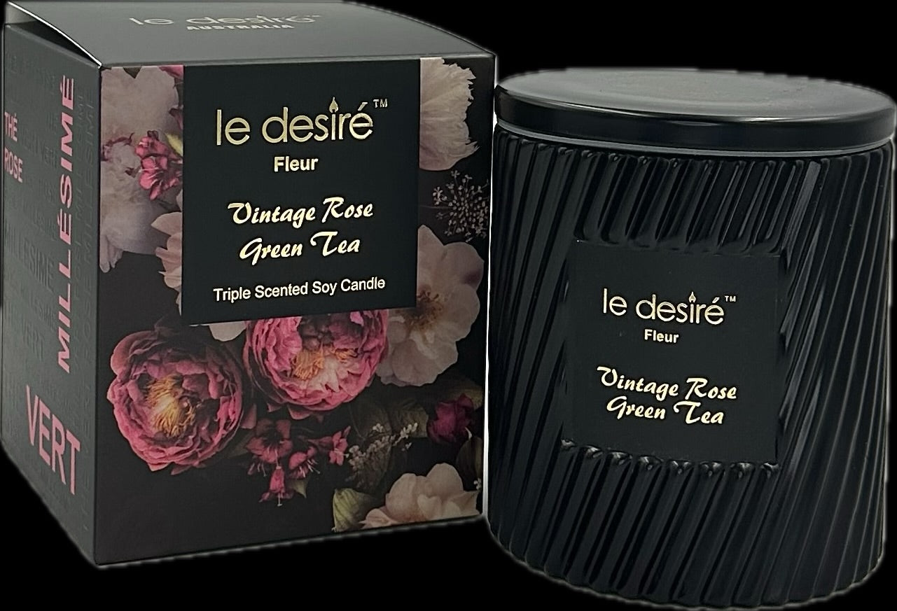Vintage Rose Green Tea - Fleur Soy Candle