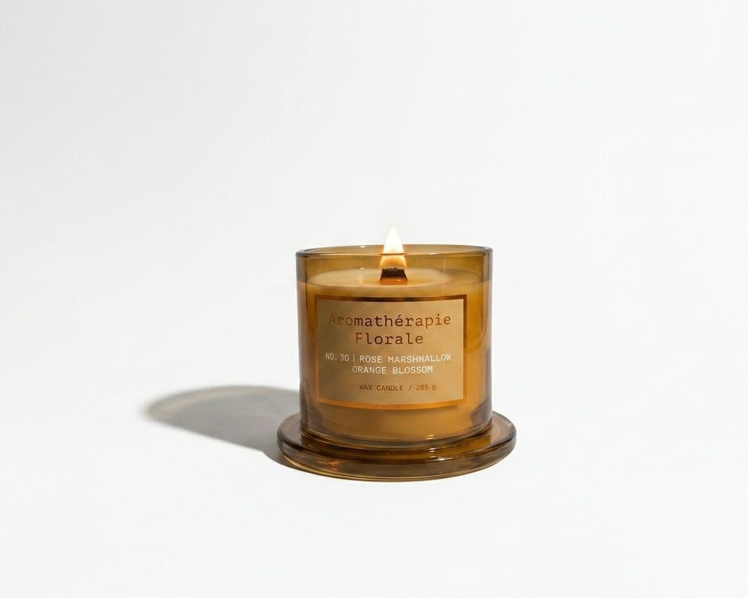 Rose Marshmallow Orange Blossom - Aromathérapie Florale Soy Candle