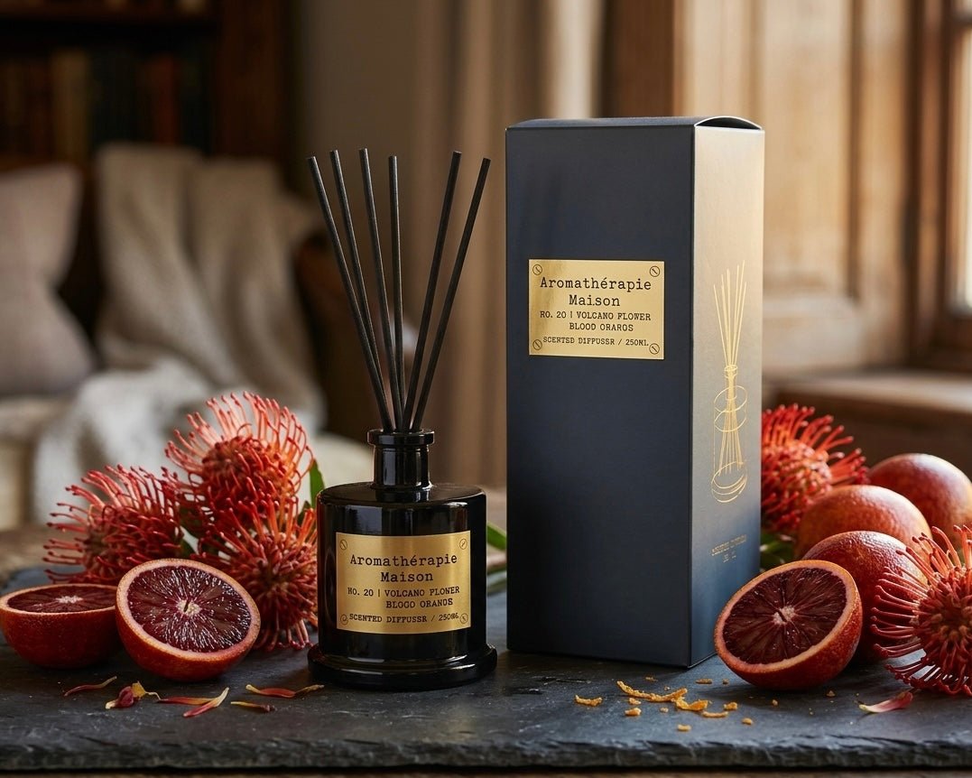 Volcano Flower Blood Orange - Aromathérapie Maison Reed Diffuser