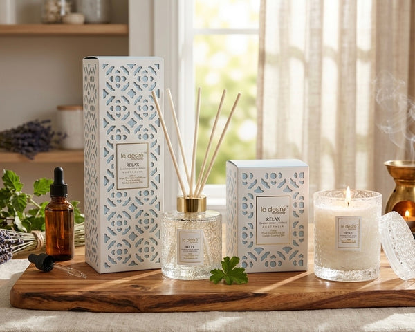 Relax (Geranium Lemon Patchouli) - Aromatherapy Reed Diffuser