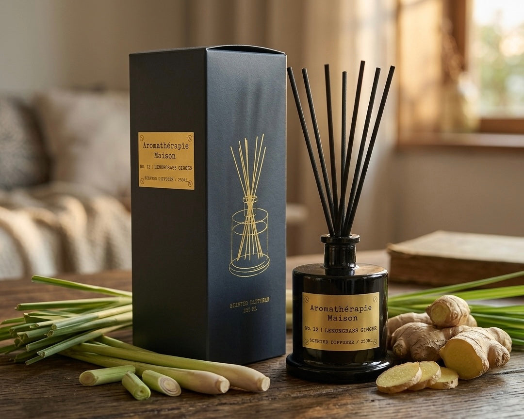 Lemongrass Ginger - Aromathérapie Maison Reed Diffuser