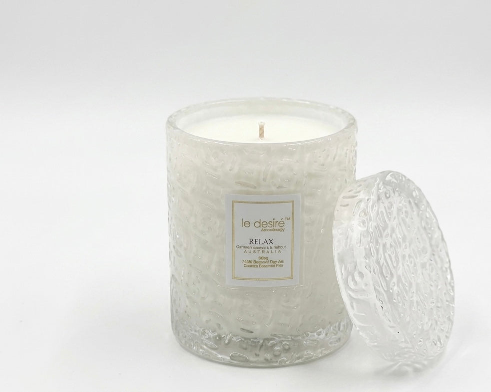 Relax (Geranium Lemon Patchouli) - Aromatherapy Soy Candle