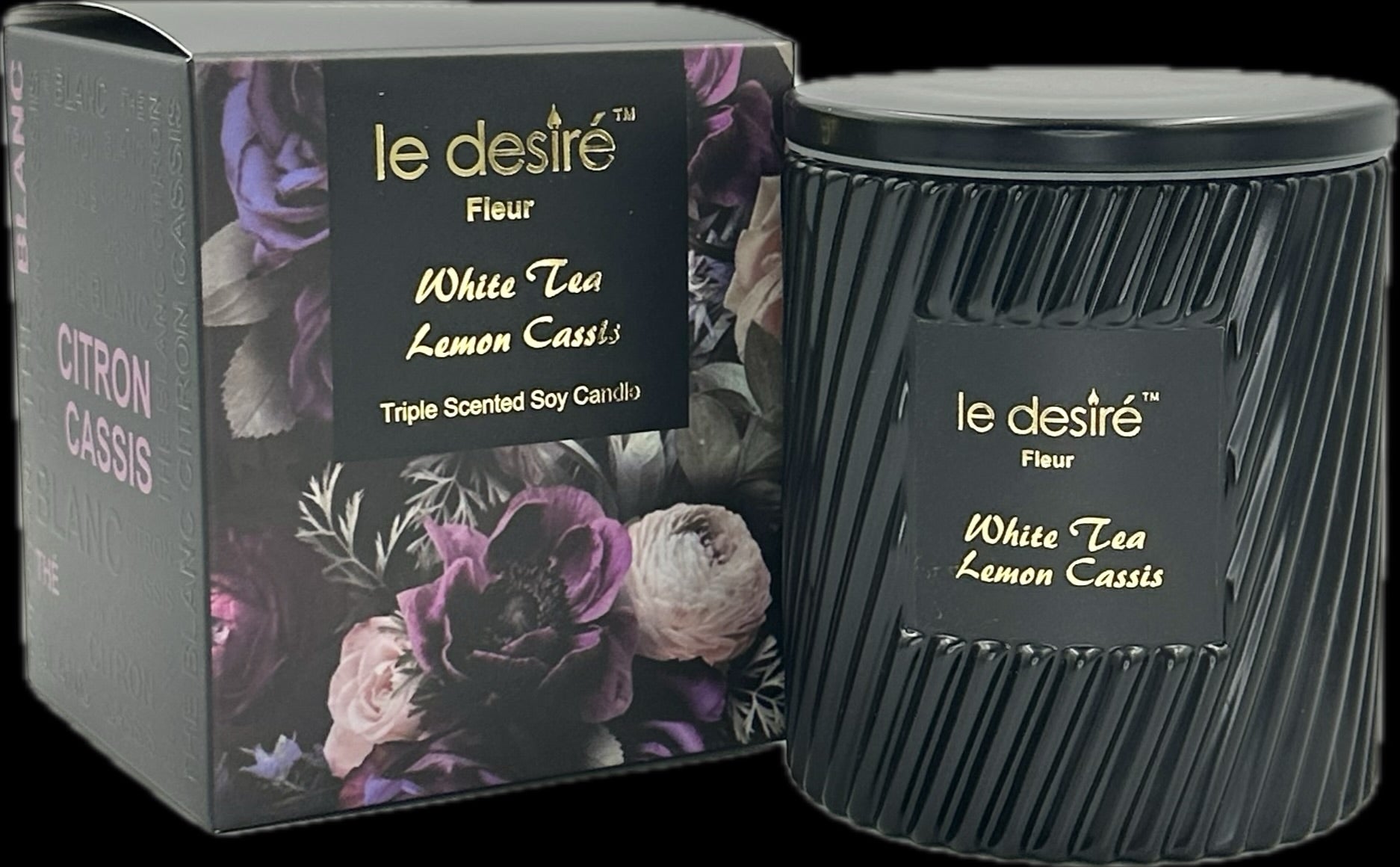 White Tea Lemon Cassis - Fleur Soy Candle