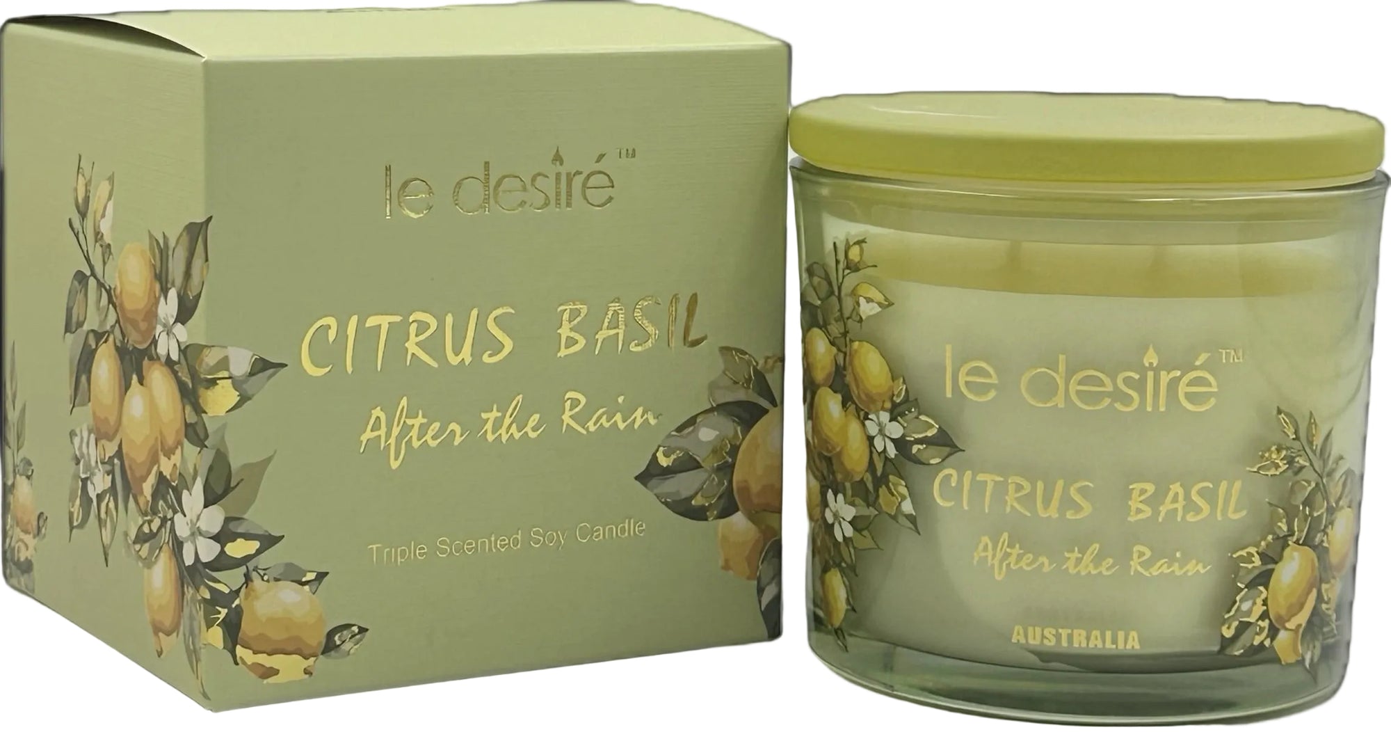 Citrus Basil - After the Rain Soy Candle