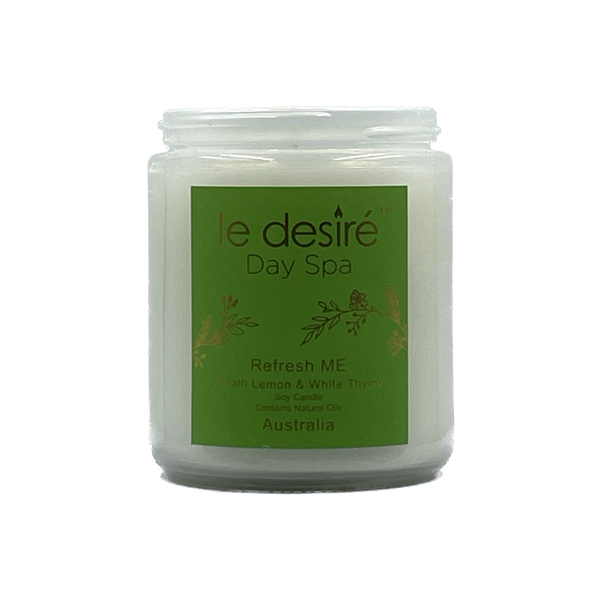 Refresh ME (Amalfi Lemon & White Thyme) Day Spa Soy Candle