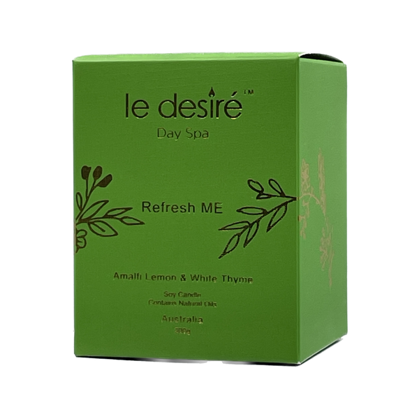 Refresh ME (Amalfi Lemon & White Thyme) Day Spa Soy Candle